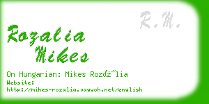 rozalia mikes business card